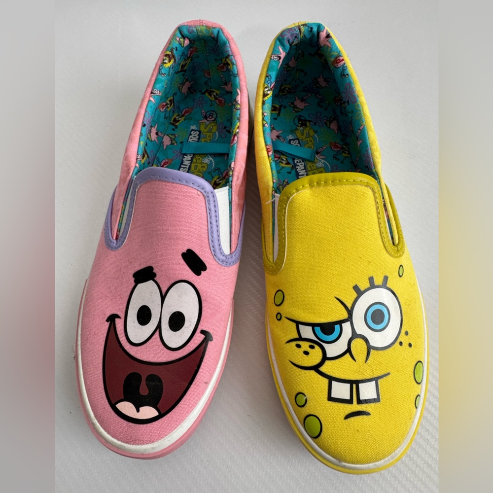 SpongeBob SquarePants Yellow and Pink Women's Sneakers